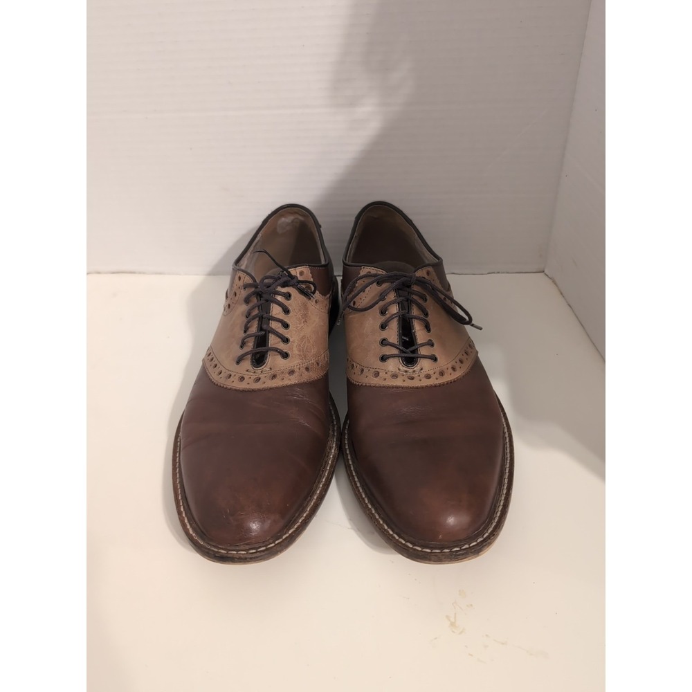 Ashton Grey Collection Banks Two-tone Lace Up Dress Shoes Men's Sz 10 - Picture 3 of 12